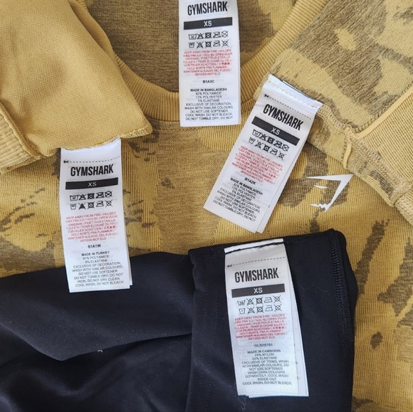 Gymshark Women's 4 Piece Athleisure Apparel Leggings Tops and Shorts - Picture 2 of 6